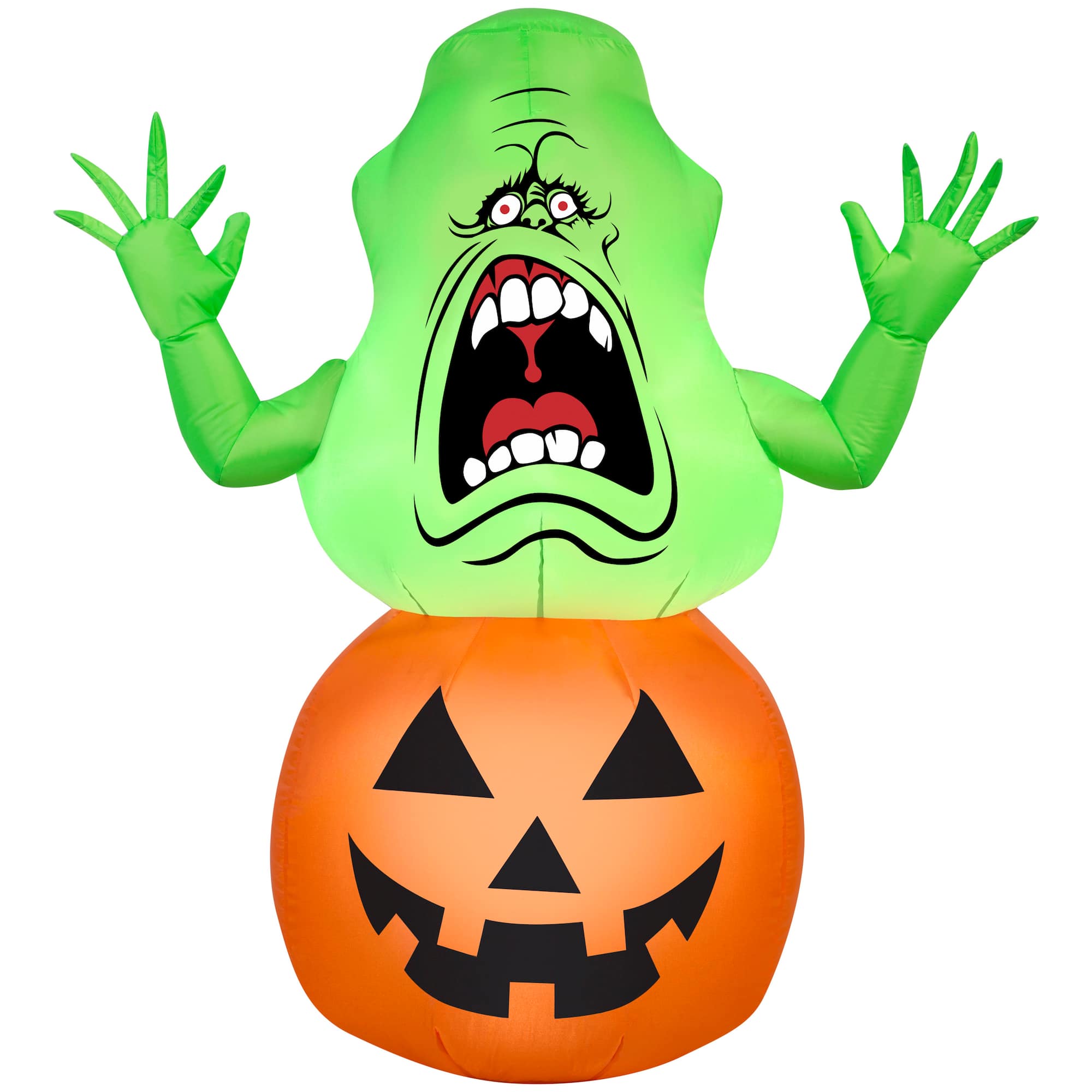 3.5ft. Airblown® Inflatable Halloween Ghostbusters Slimer on Pumpkin